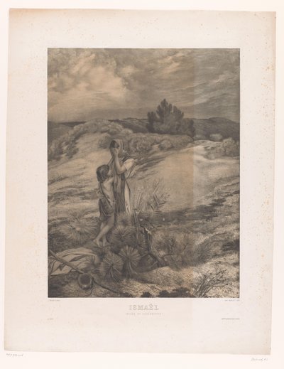 Çölde Hacer ve İsmail Ismaël (Musée du Luxembourg) (nesne üzerindeki başlık) by Alfred Louis Bahuet