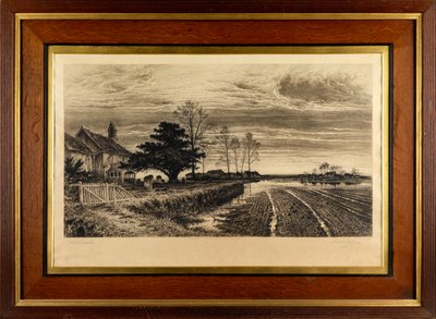 Akşam Işık olacak (gravür) by Alfred Louis Brunet Debaines