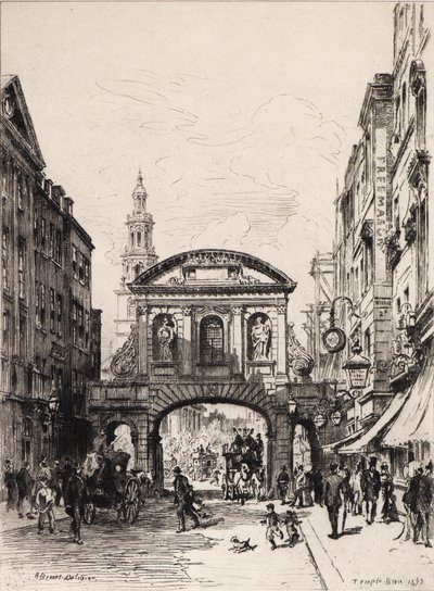 Tapınak Çubuğu (gravür) by Alfred Louis Brunet Debaines