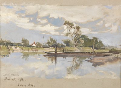 Bablock Hythe, Oxford yakınlarında by Alfred Parsons