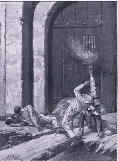 Delhi: Teğmen Salkeld, Bengal Mühendisleri Keşmir Kapısını havaya uçuruyor, İngiliz Kara ve Deniz Savaşlarından bir örnek, 1915 by Alfred Pearse