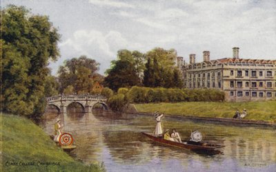 Cambridge: Clare College (renkli taş) by Alfred Robert Quinton