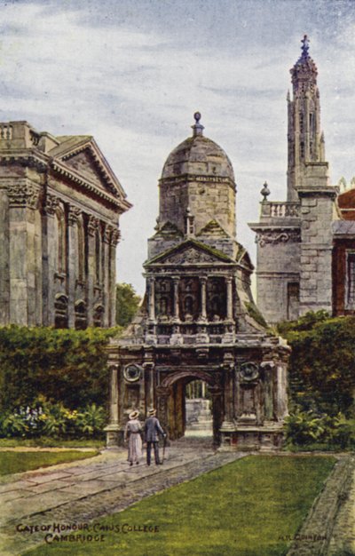 Cambridge: Gate of Honor, Caius College (renkli taş) by Alfred Robert Quinton