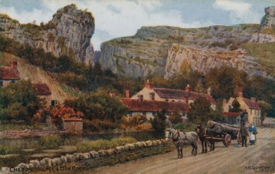 Cheddar Köyü ve Aslan Kayası by Alfred Robert Quinton