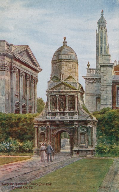 Gate of Honor, Caius College, Cambridge (renkli taş) by Alfred Robert Quinton