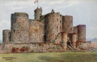 Harlech Castle, from NE  by Alfred Robert Quinton