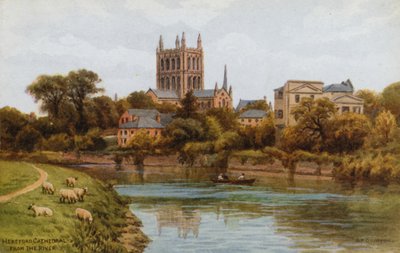Hereford Cathedral, from the River  by Alfred Robert Quinton