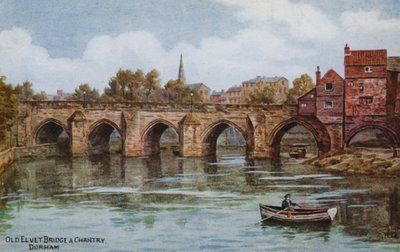 Eski Elvet Köprüsü ve Chantry, Durham by Alfred Robert Quinton
