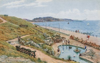 Güneşli Yamaçlar ve Model Yat Göleti, Morecambe by Alfred Robert Quinton