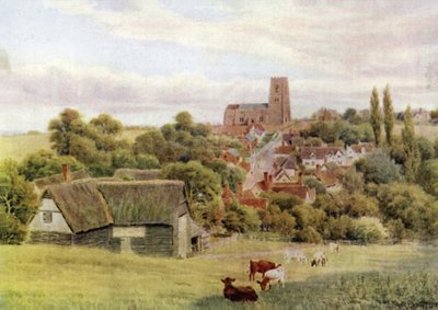 Tepedeki Kilise, Kersey, Suffolk by Alfred Robert Quinton