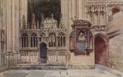 Aisne boyunca ahşap bir köprü inşa eden özel bir birimden Fransız askerleri, Soissons, Fransa, 1917 (otokrom) by Alfred Robert Quinton