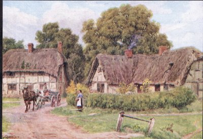 West Hagbourne, Berkshire, Dent & Sons Limited tarafından yayınlanan The Cottages and the Village Life of Rural England, 1912 by Alfred Robert Quinton