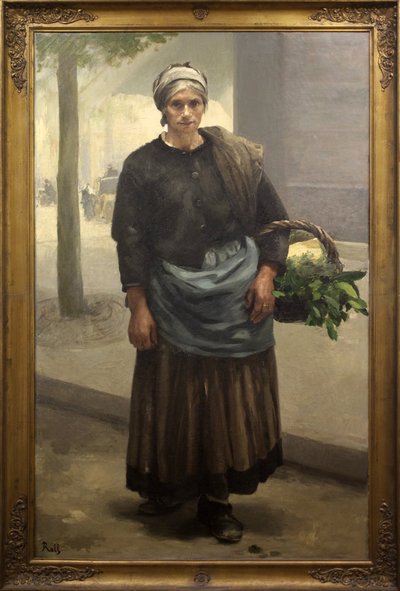 Marianne Offrey, yeşil çığlık atıyor. Alfred Roll (1846-1919), tuval üzerine yağlı boya, 1885 öncesi. Pau Güzel Sanatlar Müzesi. by Alfred Roll