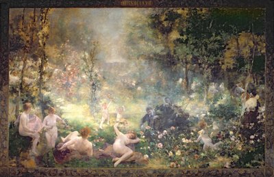 Hayatın Sevinçleri: çiçekler, kadınlar, müzik (duvar resmi) by Alfred Roll