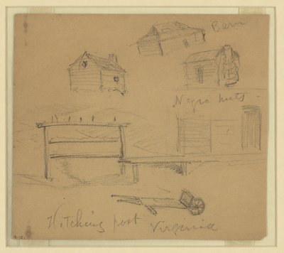 Otostop direği, Virginia by Alfred Rudolph Waud