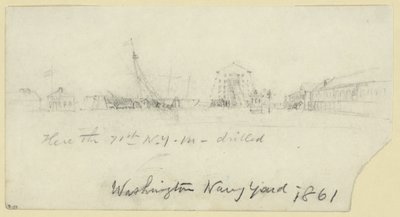 Washington Donanma Bahçesi by Alfred Rudolph Waud