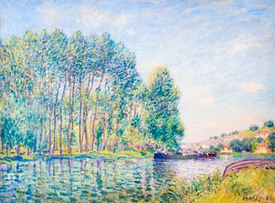 Loing at Moret'te bir viraj by Alfred Sisley