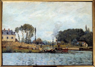 Bougival kilidindeki tekne Alfred Sisley (1839-1899) 1873 Sun tarafından tablo. 0,46x0,65 m Paris, Orsay Müzesi by Alfred Sisley