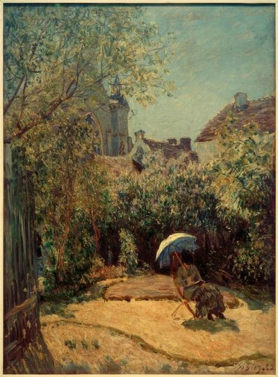 Şemsiyeli Kadın - Yaz Sahnesi by Alfred Sisley
