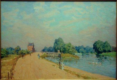 La Route de Hampton Mahkemesi by Alfred Sisley