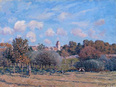Noisy-le-Roi'deki Çan Kulesi, Sonbahar by Alfred Sisley