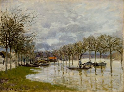 Saint-Germain Yolundaki Tufan, 1876 by Alfred Sisley