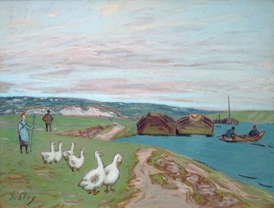 Kaz kız (pastel) by Alfred Sisley