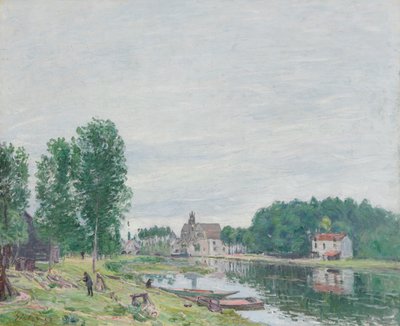 Matrat Tersanesi, Moret-Sur-Loing, Yağmurlu Hava by Alfred Sisley