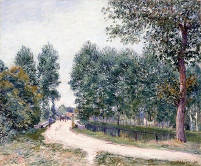 Saint-Mammes Yolu - Sabah by Alfred Sisley