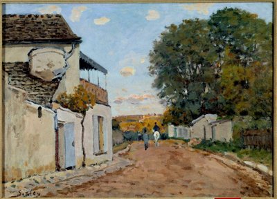 Louveciennes'e Giden Yol Alfred Sisley'in (1839-1899) tablosu 1872 Özel koleksiyon by Alfred Sisley