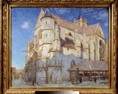 Moret Kilisesi (Moret-sur-Loing veya Moret sur Loing). Alfred Sisley