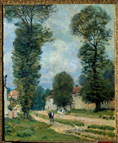 Versay'a Giden Yol Alfred Sisley (1839-1899) 1875 Sun tarafından tablo. 0,47x0,38 m. Paris, Musee d'Orsay by Alfred Sisley