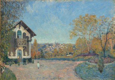Coeur-Volant'tan Marly-le-Roi'nin görünümü by Alfred Sisley