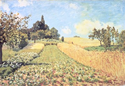 Buğday Tarlası (tuval üzerine yağlı boya) by Alfred Sisley