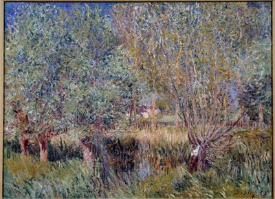 Orvanne Nehri kıyısındaki söğütler. Alfred Sisley