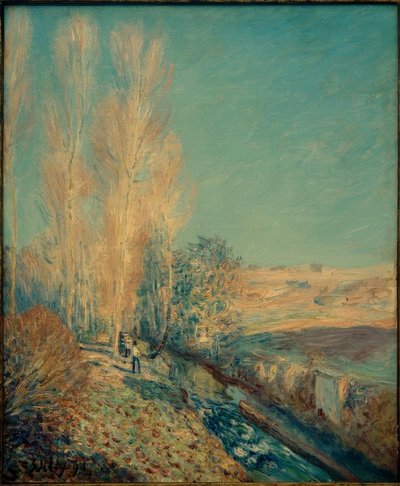 Saint-Martin Yazı - Moret Çevresi by Alfred Sisley