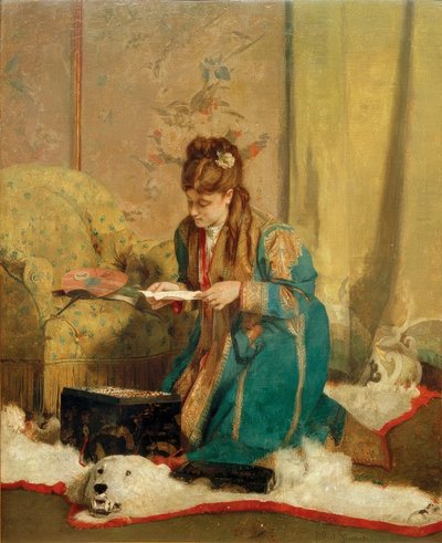 A.Stevens, Mücevher kutusu by Alfred Emile Stevens