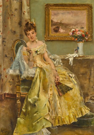coquetry. by Alfred Emile Stevens