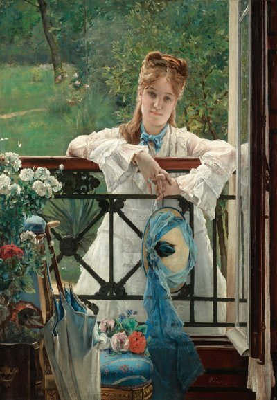 Mavi Kurdele, yaklaşık 1894. by Alfred Emile Stevens