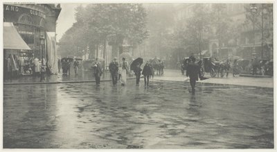 Paris Bulvarında Islak Bir Gün by Alfred Stieglitz