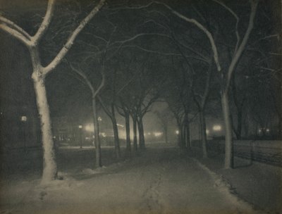 Buzlu Bir Gece, New York by Alfred Stieglitz