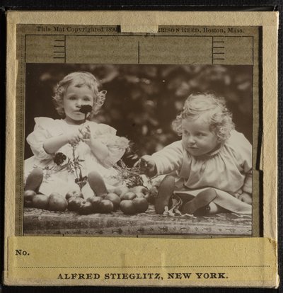 Yeğenler - Flora tutan çiçek ve Hedwig by Alfred Stieglitz