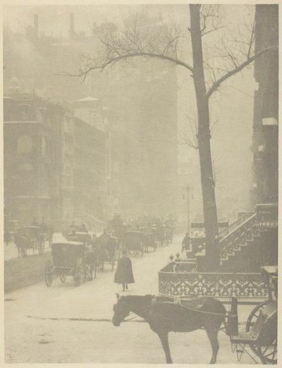 Sokak, Beşinci Cadde by Alfred Stieglitz