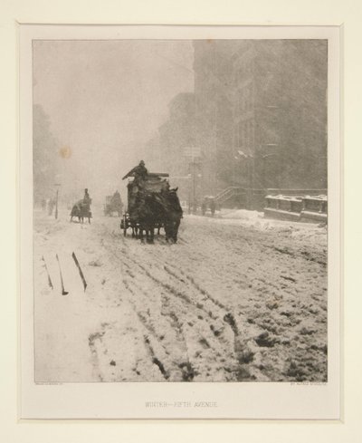 Kış - Beşinci Cadde by Alfred Stieglitz