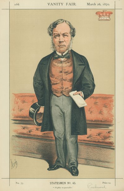 Vikont Ranelagh, Son derece saygın, 26 Mart 1870, Vanity Fair karikatürü by Alfred Thompson