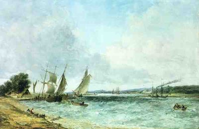 İngiliz deniz manzarası (tuval üzerine yağlı boya) by Alfred Vickers