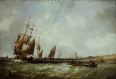 Bristol Kanalında Nakliye by Alfred Vickers