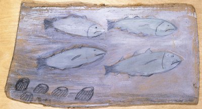 dört balık by Alfred Wallis