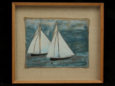 İki Yelkenli Tekne, c.1930 by Alfred Wallis