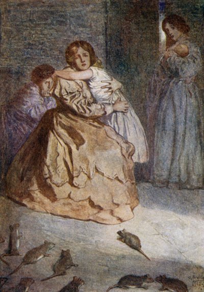 Lucknow kuşatması sırasında farelerin vebası, Hint İsyanı, 1857 by Alfred Wallis Mills